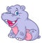 Kid Hippo illustration color