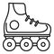 Kid inline skates icon, outline style