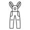 Kid jeans icon, outline style