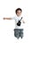 Kid jumping with a tshirt with a guitar painted