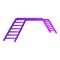 Kid monkey bars icon, cartoon style