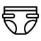 Kid nappy diaper icon, outline style