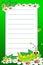 Kid notebook with blank lined page