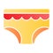 Kid panties flat icon. Baby briefs color icons in trendy flat style. Child s underwear gradient style design, designed