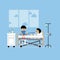 Kid and patient, Hospitalization of the patient