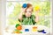 Kid Play Modeling Plasticine, Child and Colorful Clay Dough, Toys