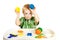 Kid Playing Molding Clay Toys, Little Child Colorful Plasticine