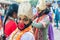 Kid posing in a Hanuman getup