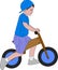 Kid riding push bike