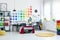 Kid room with dots pattern