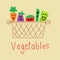 Kid\'s art : Vegetables picture drawing with crayon color
