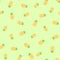 Kid`s seamless pattern. Smiling pineapple. Exotic fruit fashion print. Design elements for baby textile or clothes. Hand drawn