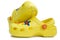 Kid\'s yellow rubber sandals.