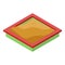 Kid sandbox icon, isometric style