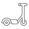 Kid Scooter thin line icon, kid toys concept, Balance push bike sign on white background, roller scooter icon in outline