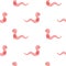 Kid Seamless Vector Pattern with Cute Cartton Worms