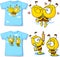 Kid shirt with cute bees - isolated on white