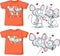 Kid shirt with cute mouses in love printed