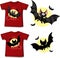 Kid shirt with cute vampire printed - isolated on