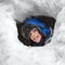Kid in snow cave