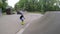 Kid sport hobby boy rollerblade ramp jump tricks