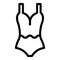 Kid swimsuit icon, outline style