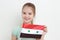 Kid and Syria flag