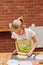 Kid taking part in baking workshop