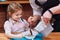 Kid taking part in baking workshop