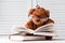 Kid Tale with teddy bear and books