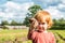 kid toddler picking digging potatoes