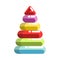 Kid toy children plaything pyramid constructor vector icon