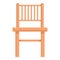 Kid wood chair icon cartoon vector. Wooden patio chair