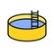Kiddie pool vector, Summer party related filled icon