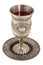 Kiddish cup with wine