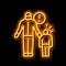 kidnapping crime neon glow icon illustration