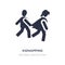 kidnapping icon on white background. Simple element illustration from People concept