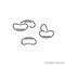 Kidney bean. Icon set. Outline style