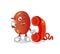 Kidney call mascot. cartoon vector