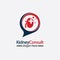 Kidney Consult logo designs concept vector, Kidney Healthcare logo template,Urology logo vector template