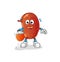 Kidney dribble basketball character. cartoon mascot vector
