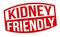 Kidney friendly grunge rubber stamp