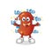 Kidney give lots of likes. cartoon vector