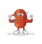 Kidney muscular cartoon. cartoon mascot vector