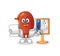 Kidney oculist cartoon. cartoon mascot vector