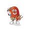 Kidney scottish with bagpipes vector. cartoon character