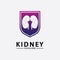 Kidney Shield Logo Template Design Vector, Emblem, Design Concept, Creative Symbol, Icon