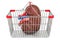 Kidney in shopping basket, 3D rendering