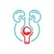 Kidney stone disease icon - urology surgery