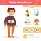 Kidney stone disease. Infographics. Vector. Cartoon. .